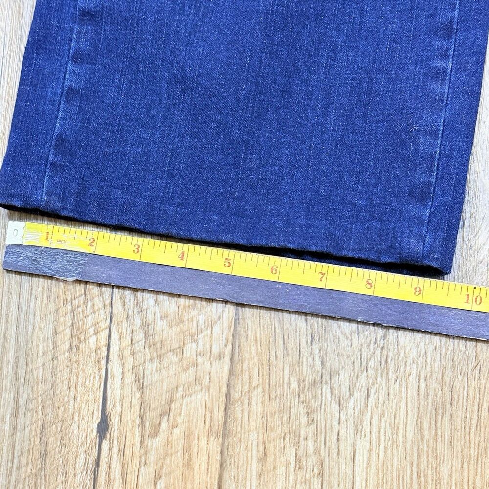 Talbots Jeans Womens 12 Wide Leg Button Denim Trouser High Rise - Picture 12 of 15